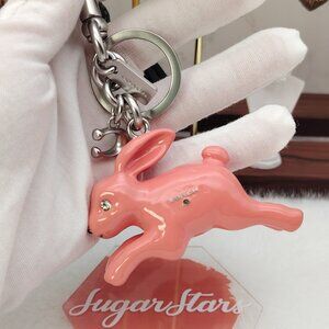 Coach Bunny Bag Charm Keychain